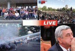 Протесты в Армении против повышения цен на электроэнергию 23 июня 2015 года Прямой эфир Трансляция